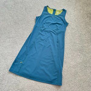 Title Nine Blue and Yellow Midi Dress